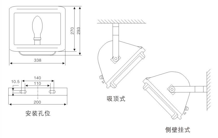 NSC9720防眩通路燈尺寸